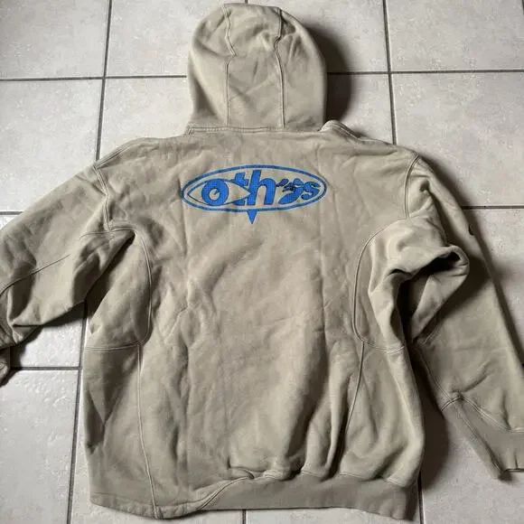 Nike x Off-White 006 Fleece Hoodie Khaki Size Large Mens